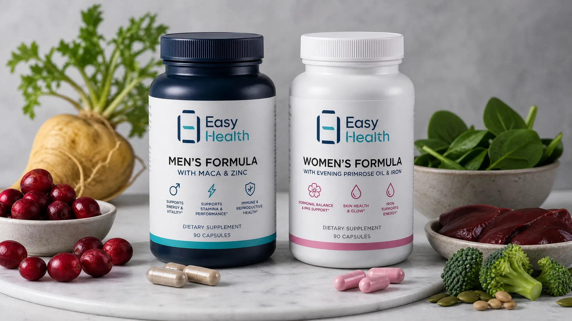 男女保健品代工 瑪卡蔓越莓月見草油 Easy Health