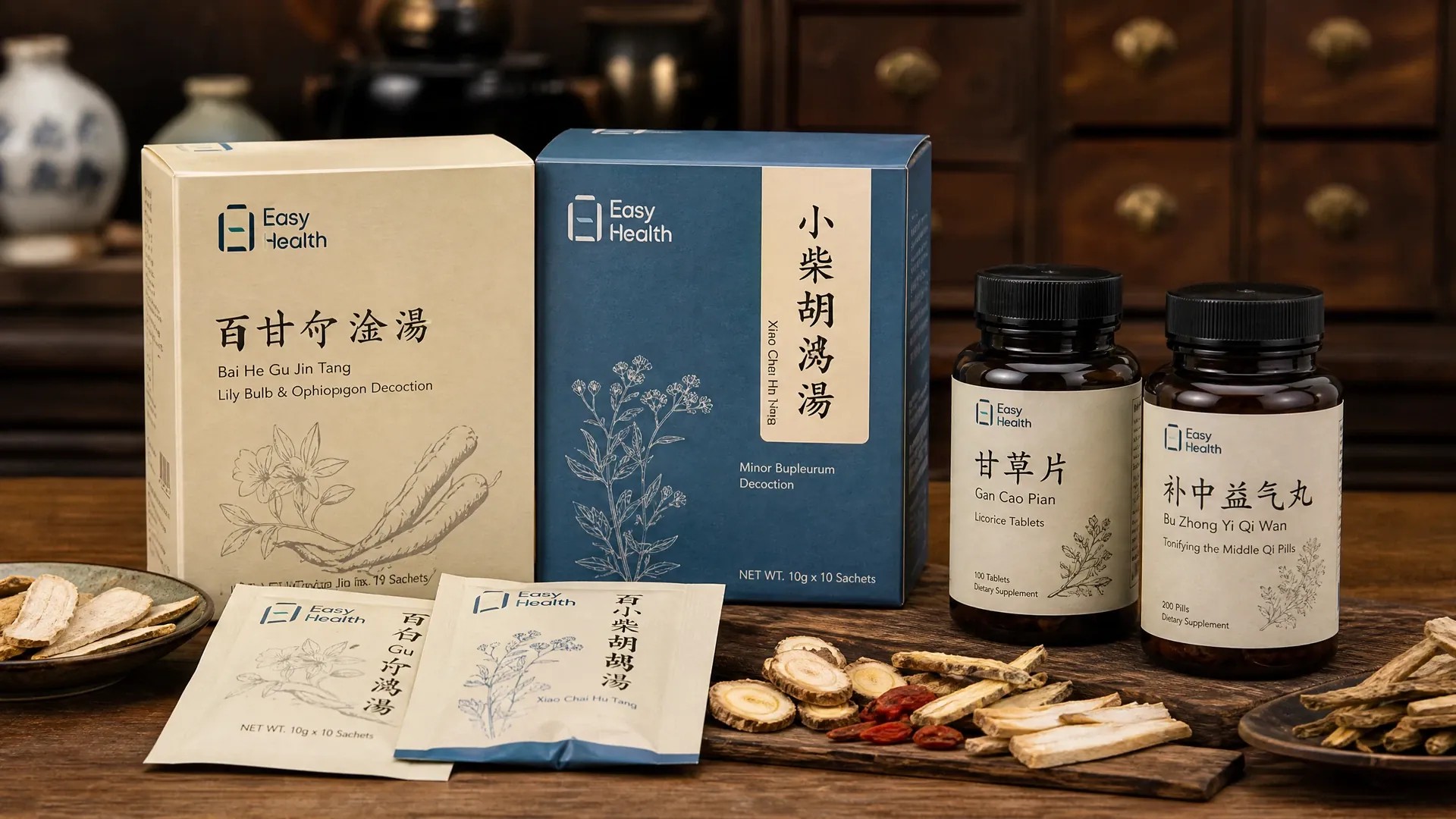 依時健展示中成藥包裝要標示什麼的容器設計