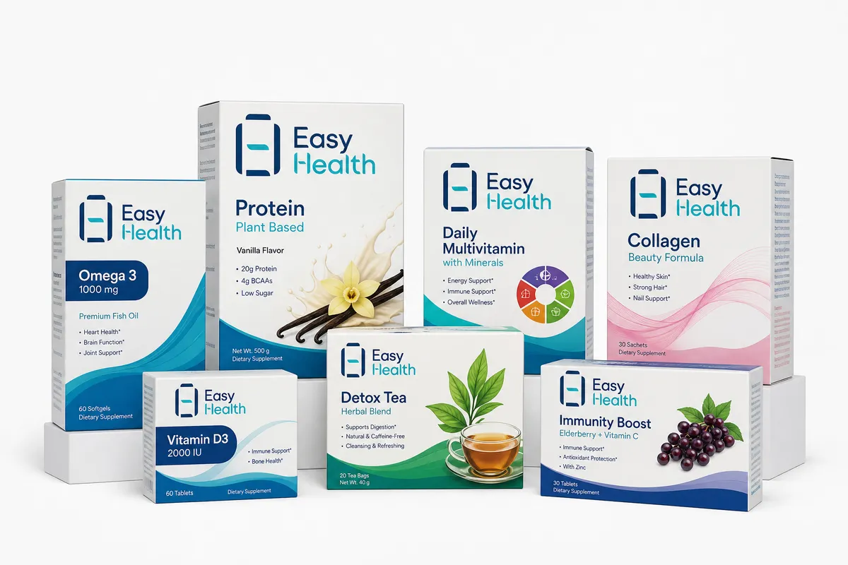 Easy Health 外盒彩盒設計展示